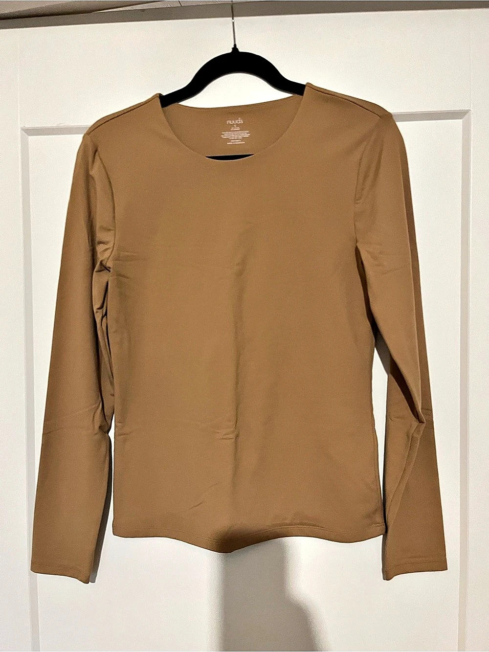 Nuuds Long Sleeve shirt in tan size large